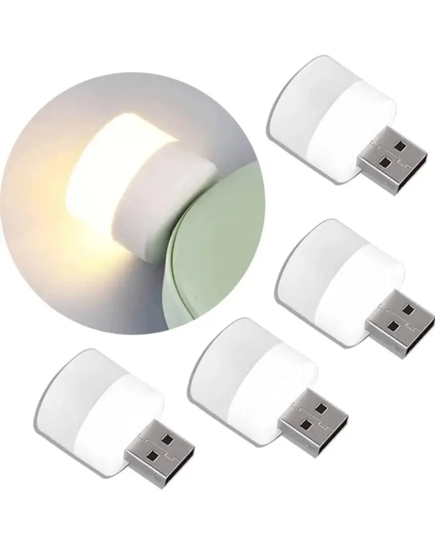Light Up Your Life with 4 Pcs USB Led Light, Portable Led Light, Mini Night Light, Natural White USB Light Bulb, Led Portable Car Bulb