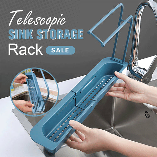 Telescopic Sink Storage Rack Kitchen