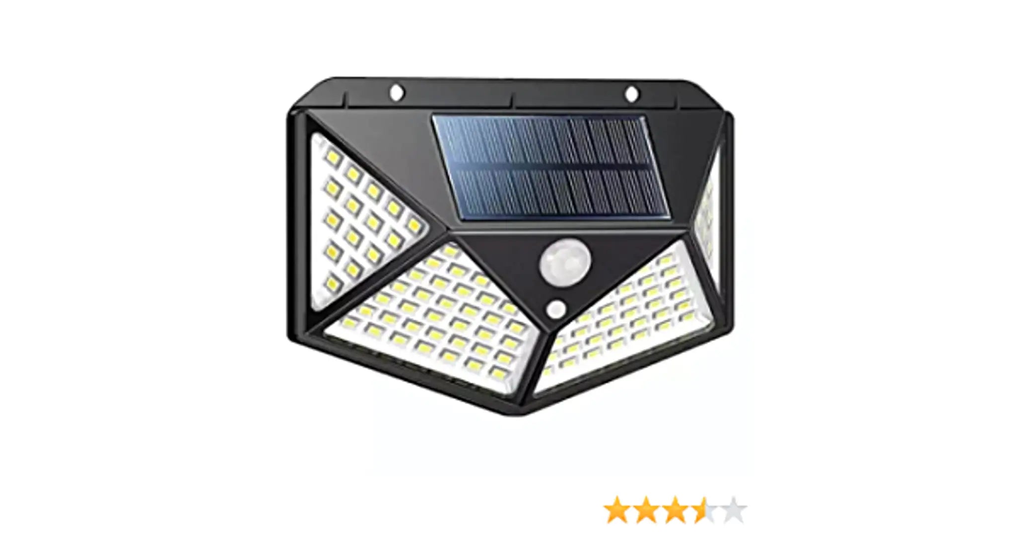 Solar Lights 100 LED Solar Power Outdoor Motion Sensor Light with LED On Both Side, Waterproof(100 LED - Pack of 1)