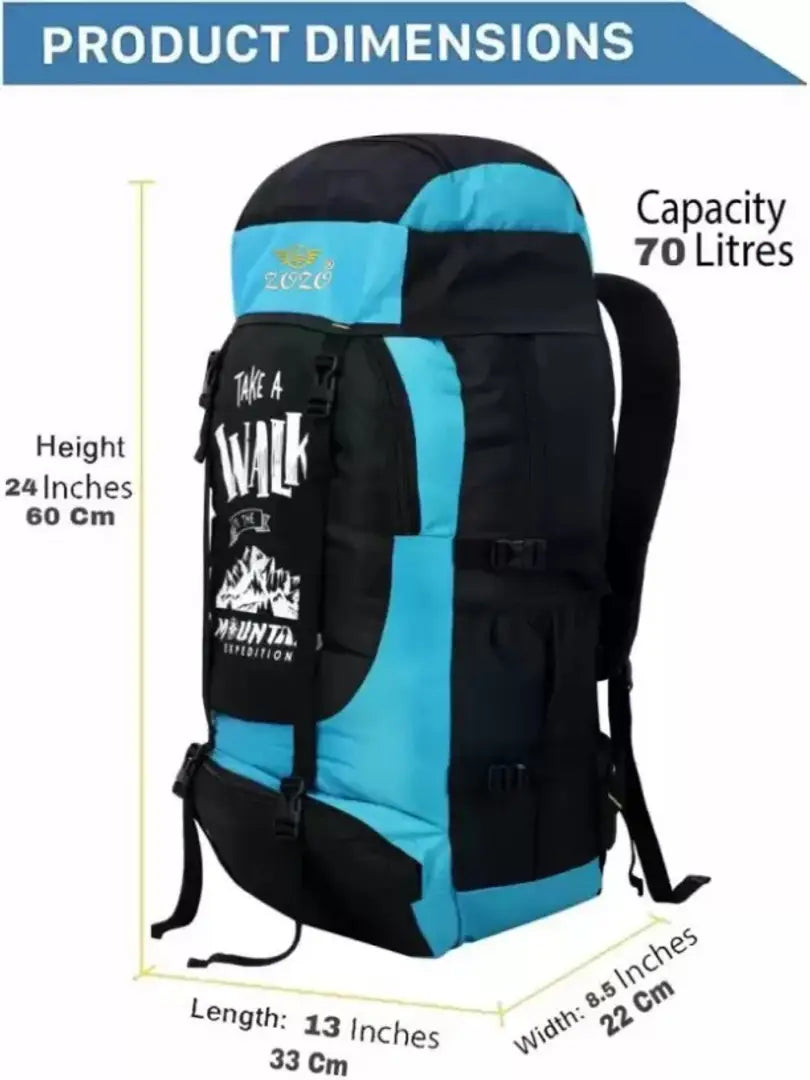 High Quality Water Resistance Trekking Hiking Travel Bag With Shoe Compartment Rucksack - 60 L