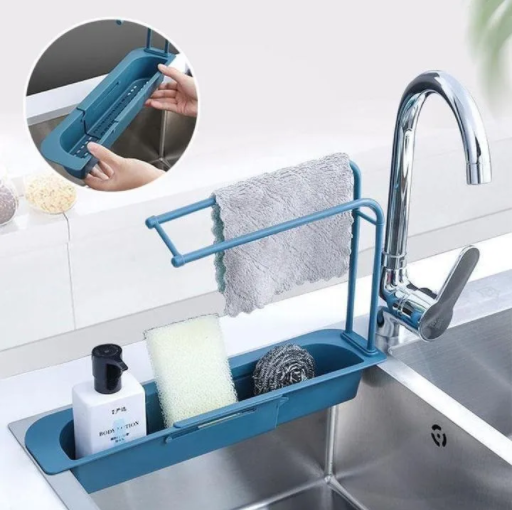 Telescopic Sink Storage Rack Kitchen