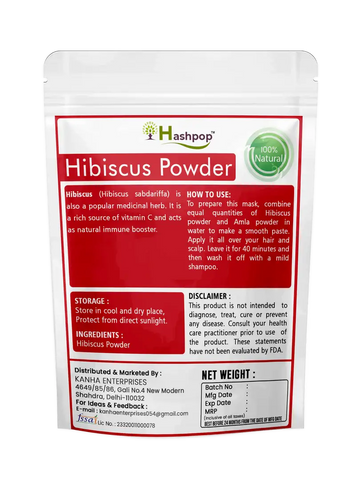 Hashpop Professional Hibiscus Powder 50Gm Pack Of 1
