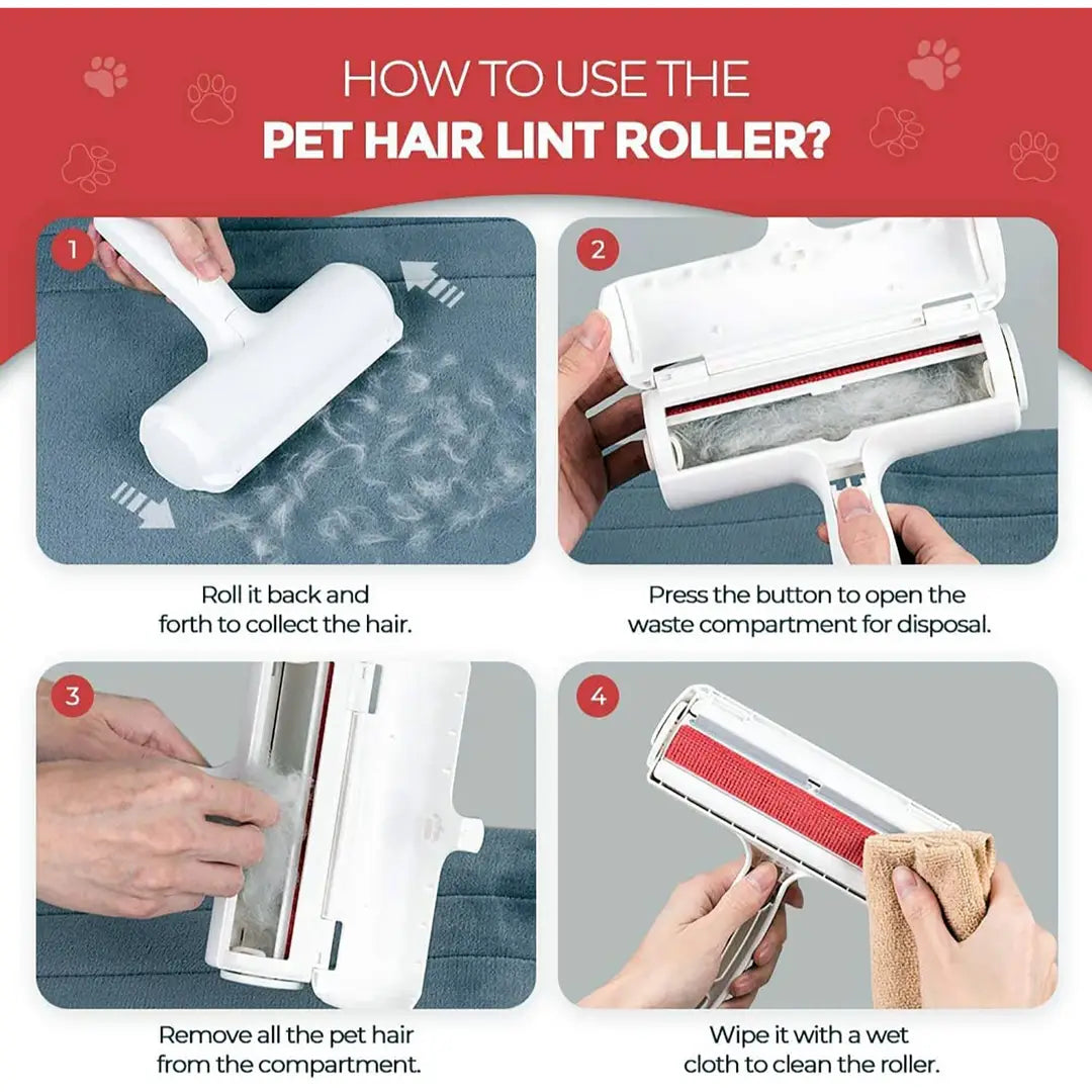 Pet Hair Remover - Best dog accessories for puppy - dog hair remover - Lint Remover Roller for dog Fur - Dog  Cat Hair Remover - Remove Dog, Cat Hair from Furniture, Carpets, Bedding Clothing