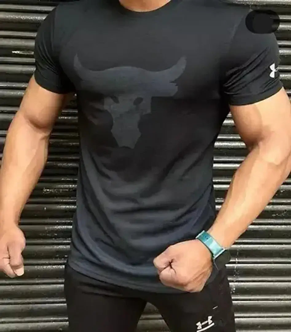 Bull Printed Tshirt Black