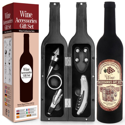 Wine Accessories Set Bottle Shaped (5Pcs)