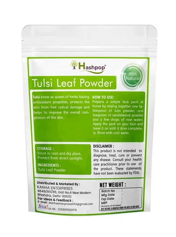 Hashpop Pure And Natural Tulsi Leaf Powder 500G Pack Of 1nbsp;