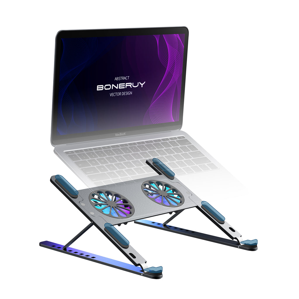 Desktop Aluminum Foldable Laptop Stand With Detachable Fans
