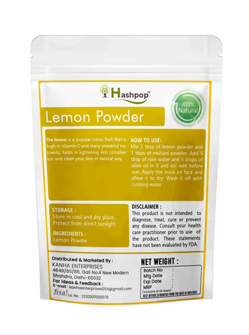 Hashpop Natural Organic Lemon Peel Powder For Face Treatment 500g