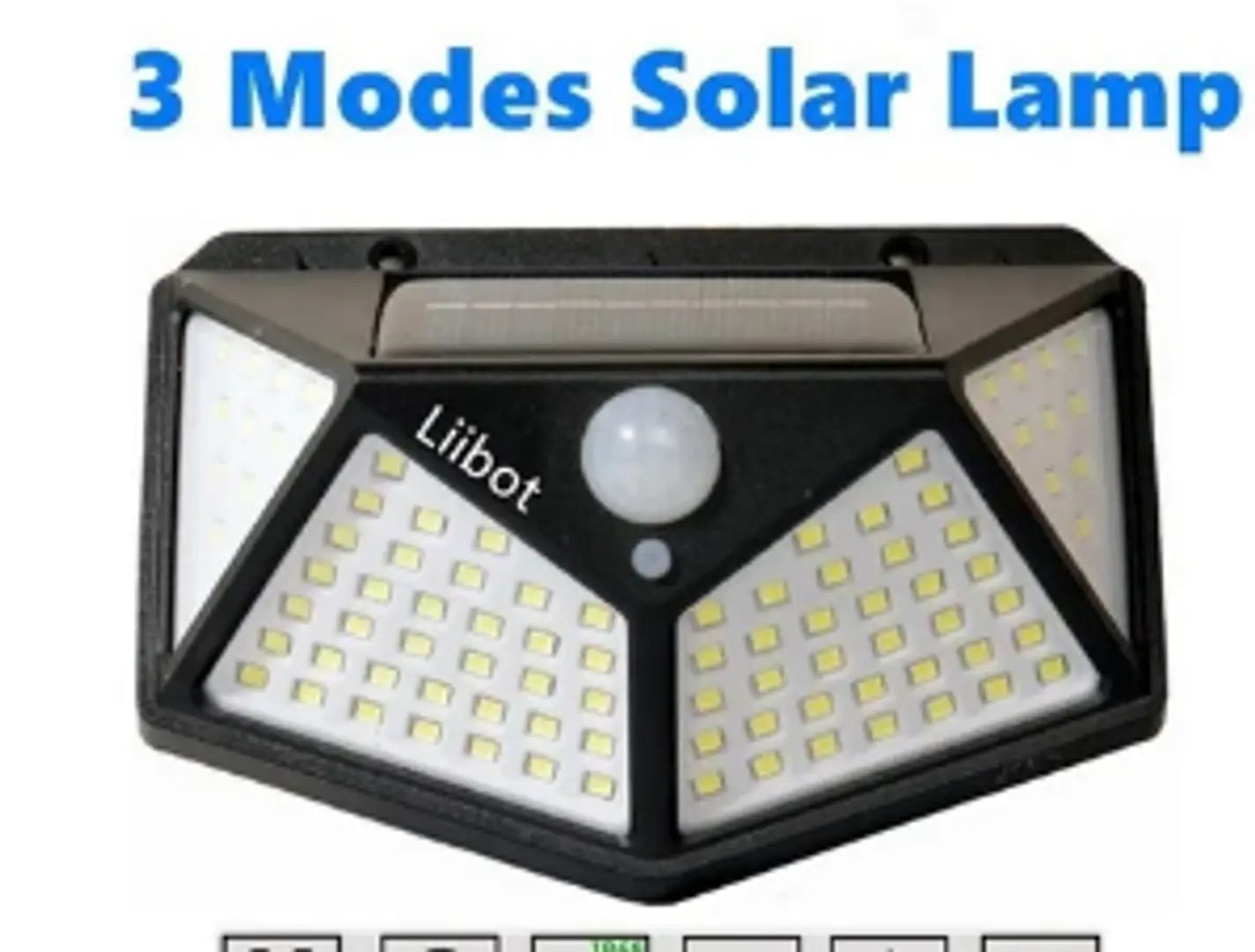 Solar Lights 100 LED Solar Power Outdoor Motion Sensor Light with LED On Both Side, Waterproof(100 LED - Pack of 1)