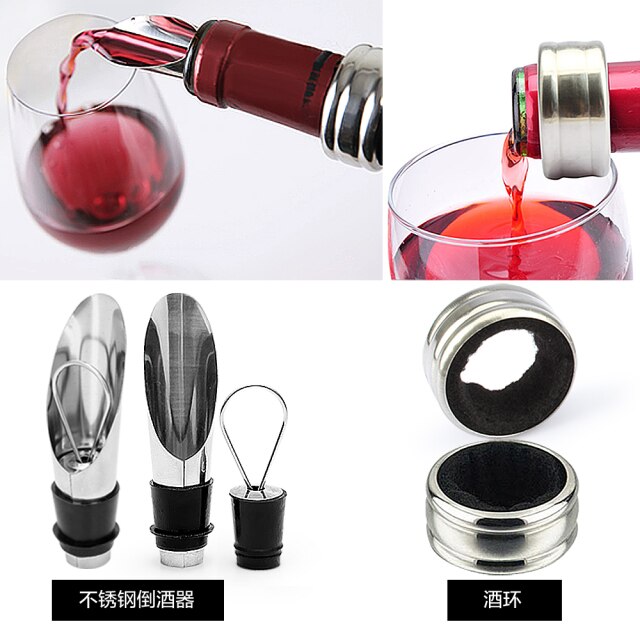 Wine Accessories Set Bottle Shaped (5Pcs)