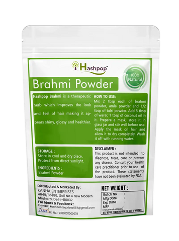 Hashpop Pure Natural Brahmi Powder For Dandruff Control 1Kg Pack Of 1
