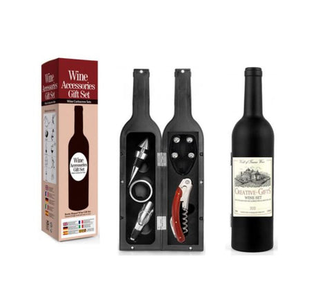 Wine Accessories Set Bottle Shaped (5Pcs)