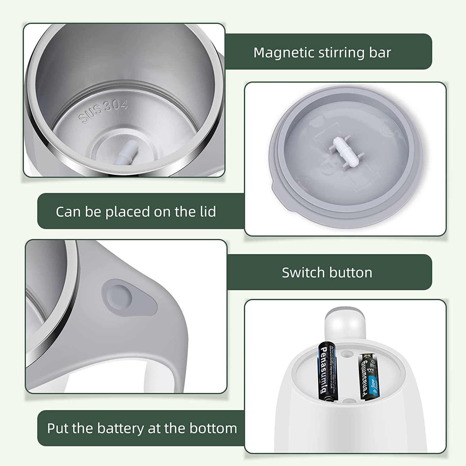 Automatic Self Stirring Coffee Mug