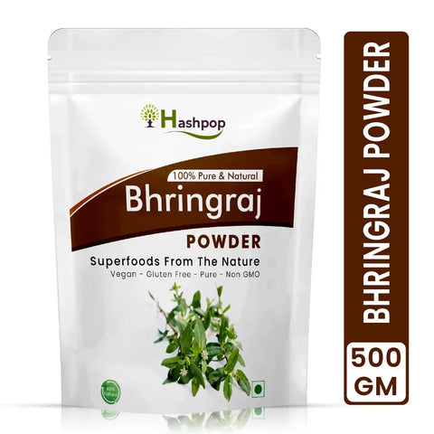 Hashpop Herbal Product Bhringraj Leaves Powder For Fighting Hair Fall Naturally 500Gm Pack Of 1