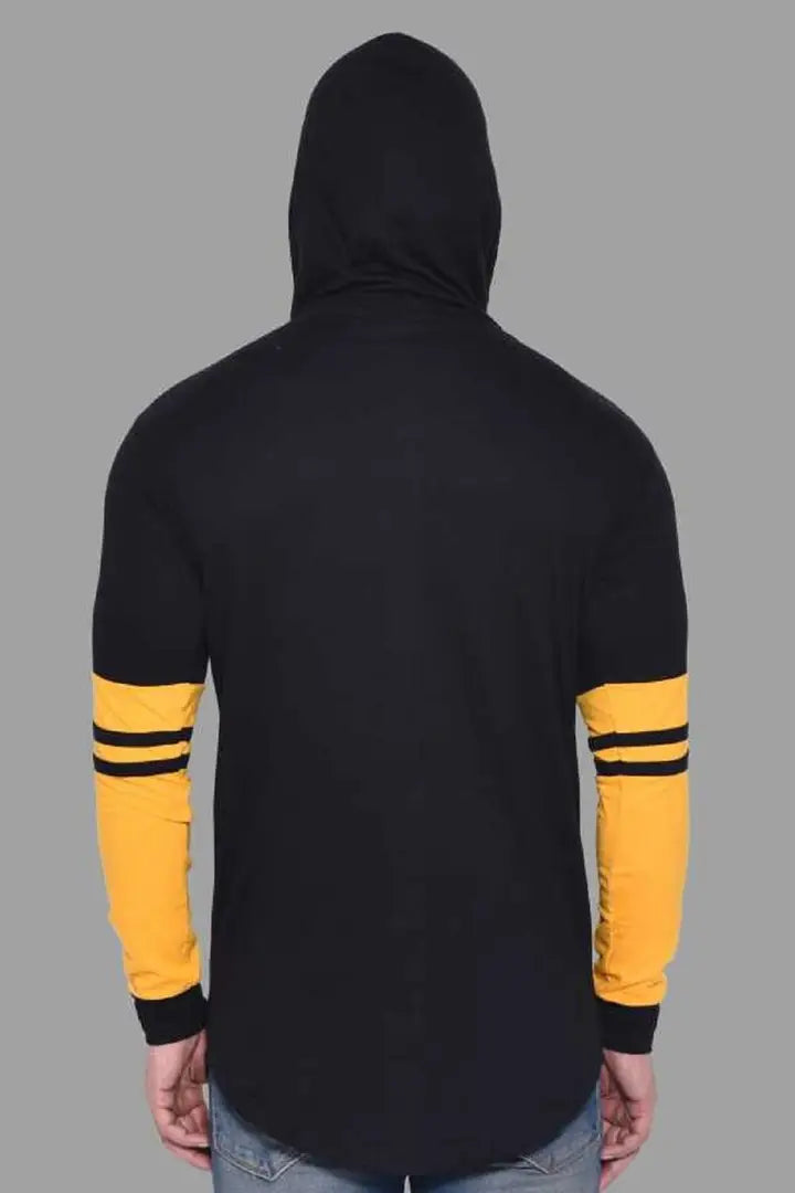 RiseMax Striped Cotton Blend M25 Full Sleeve Hoodie Regular Fit T-Shirt for Men