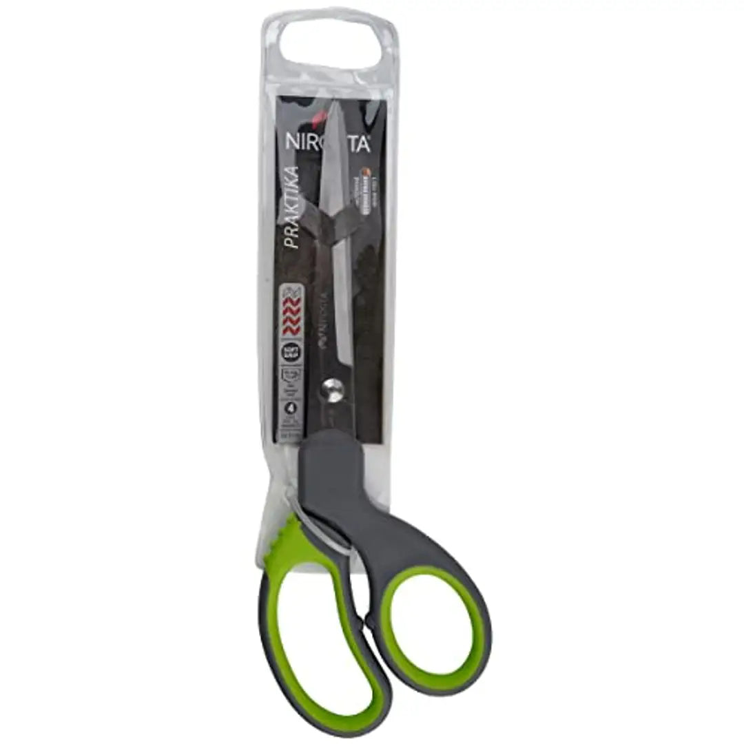 Nirosta Multipurpose Softgrip Kitchen Scissors, 21.5cm, Color Grey & Green