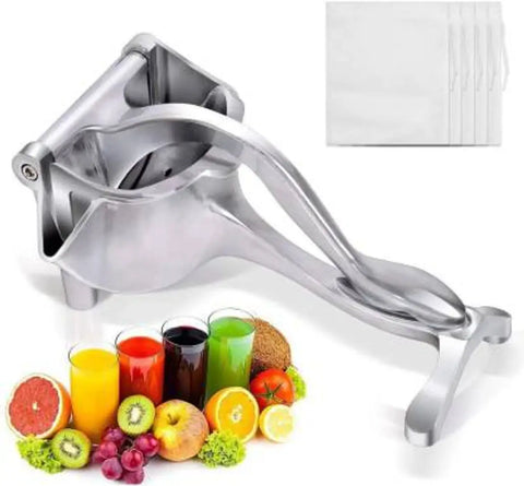 Aluminium Hand Juicer Alloy Fruit Hand Squeezer Heavy Duty Juicer Manual Fruit Press Squeezer (Silver Pack of 1)