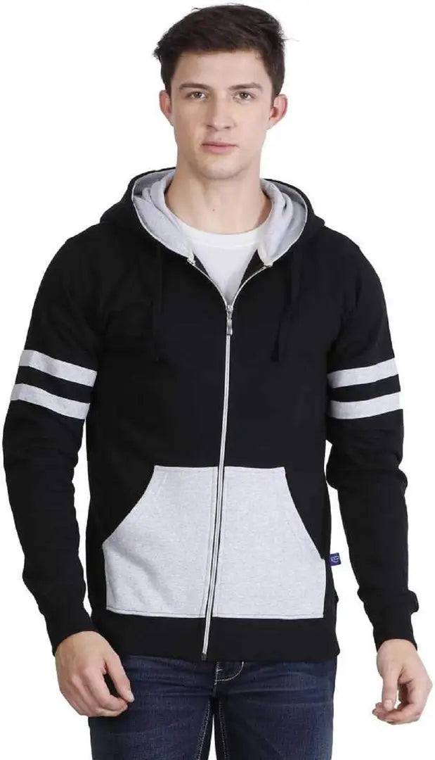 RiseMax Striped Cotton Blend M43 Full Sleeve Hoodie Regular Fit T-Shirts for Men