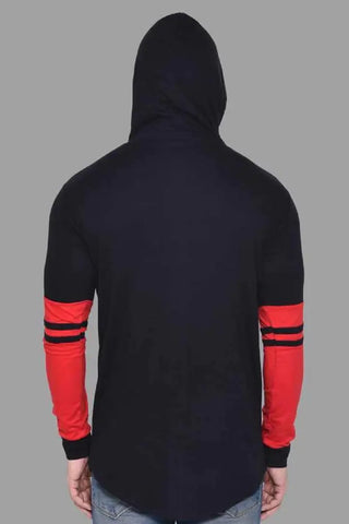 RiseMax Striped Cotton Blend M25 Full Sleeve Hoodie Regular Fit T-Shirt for Men