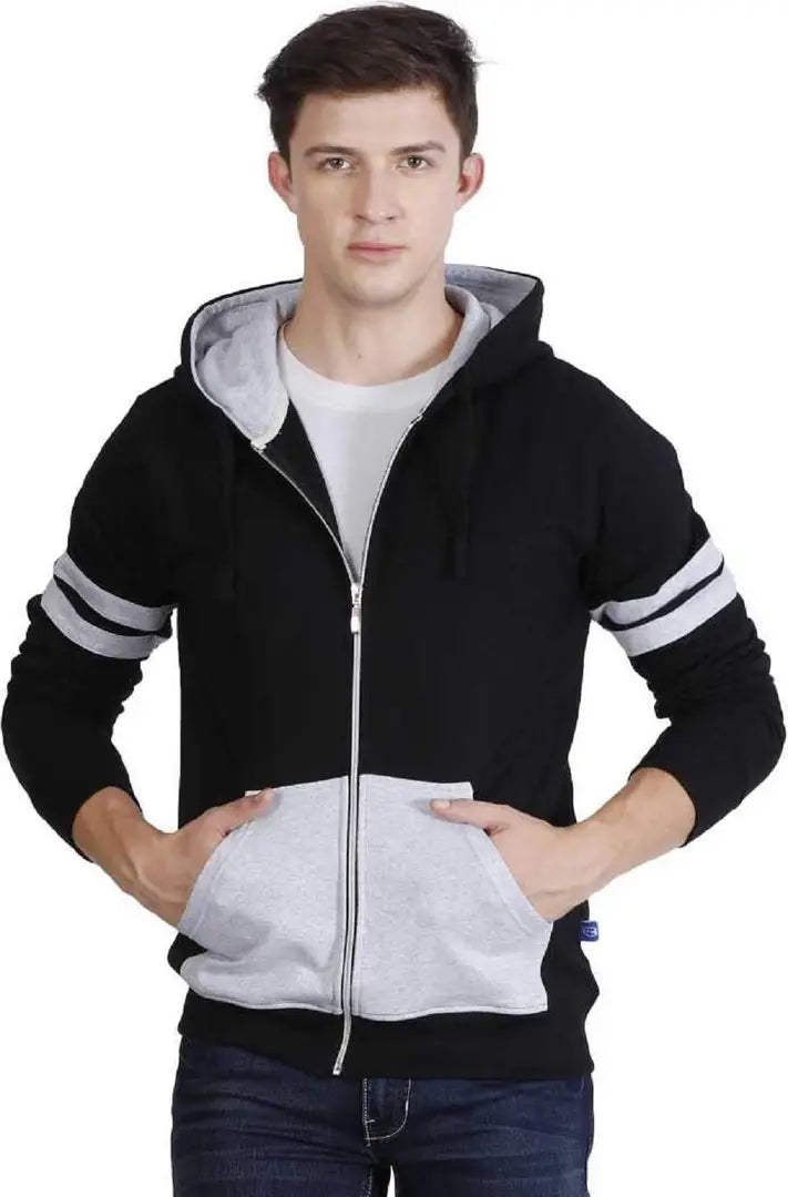 RiseMax Striped Cotton Blend M43 Full Sleeve Hoodie Regular Fit T-Shirts for Men