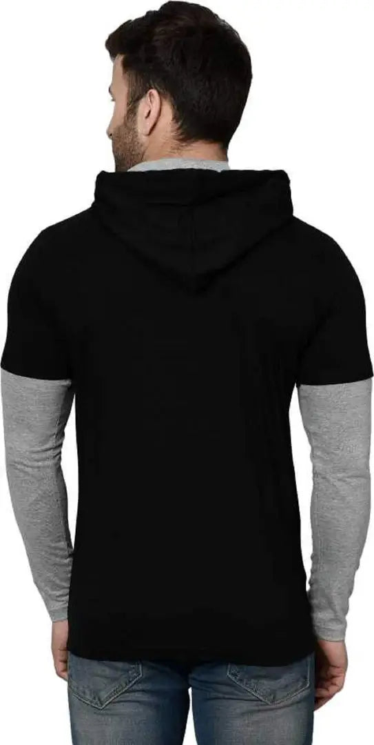 RiseMax Striped Cotton Blend M27 Full Sleeve Hoodie Regular Fit T-Shirts for Men