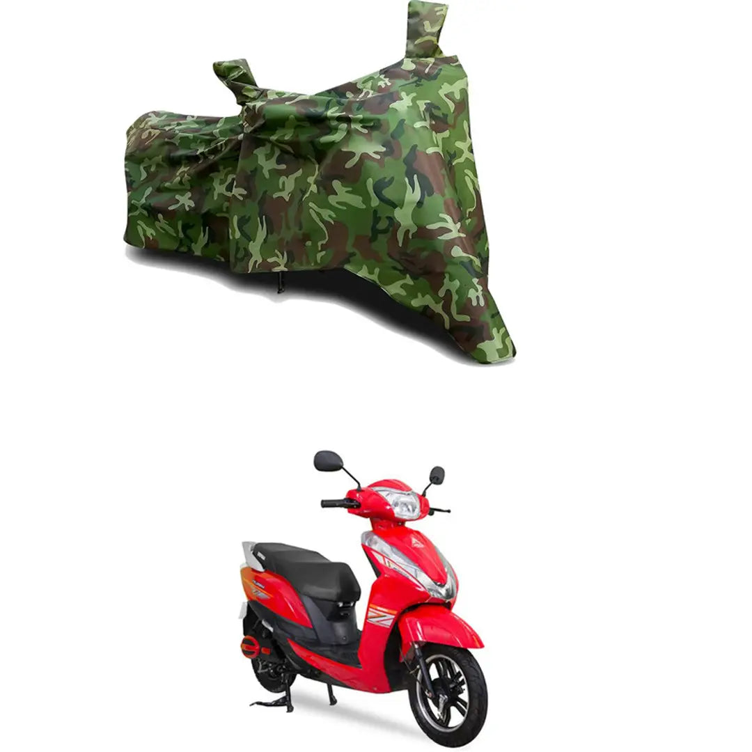 GLAMND-100% Dustproof Bike Scooty Two Wheeler Body Cover Compatible For Ampere Magnus Water Resistance  Waterproof UV Protection Indor Outdor Parking With All Varients[Militry GMJ]