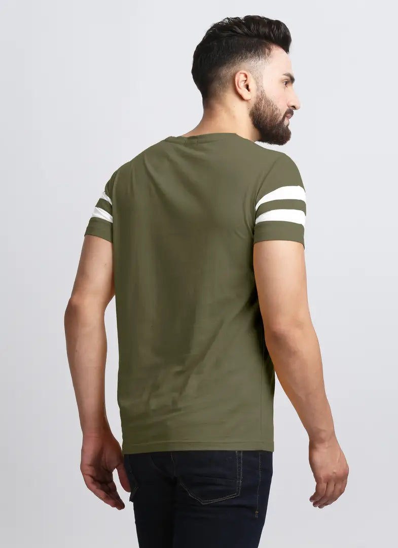 Elegant Cotton Blend Colourblocked Round Neck Tees For Men- Pack Of 2