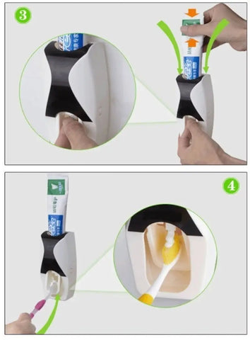 Shopper52 Automatic Toothpaste Dispenser with Tooth Brush Holder for Home and Bathroom Acessories