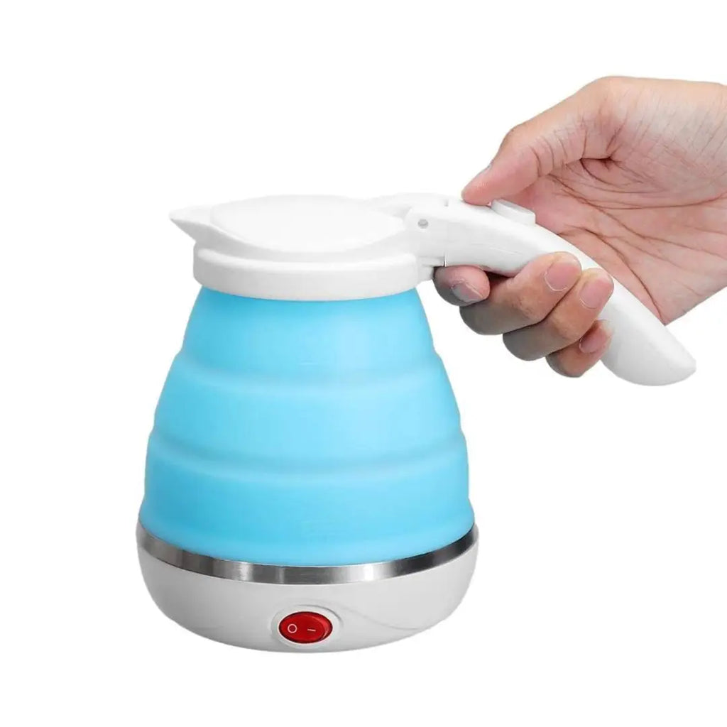 Travel Foldable Electric Kettle 750 ml Portable Electric Kettle with Boil Dry Protection, Food Grade Silicone and Dual Voltage