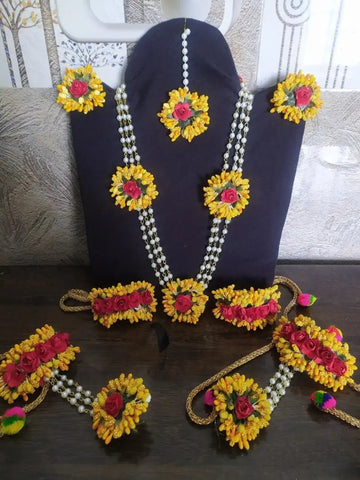 Women's Beautiful Bridal Flower Jewellery Set