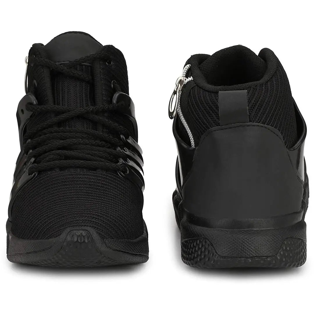 Stylish Black Mesh Running Sports Shoes
