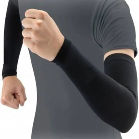 Cotton Arm Sleeve For Men  Women  (Free, Black)
