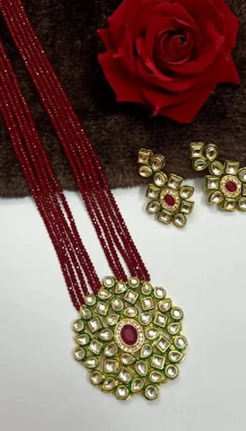 Beautiful Stone Long Kundan Set for Women