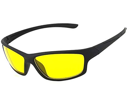 Trendy Yellow Uv Protection Night Drive Sports Sunglass For Men And Women