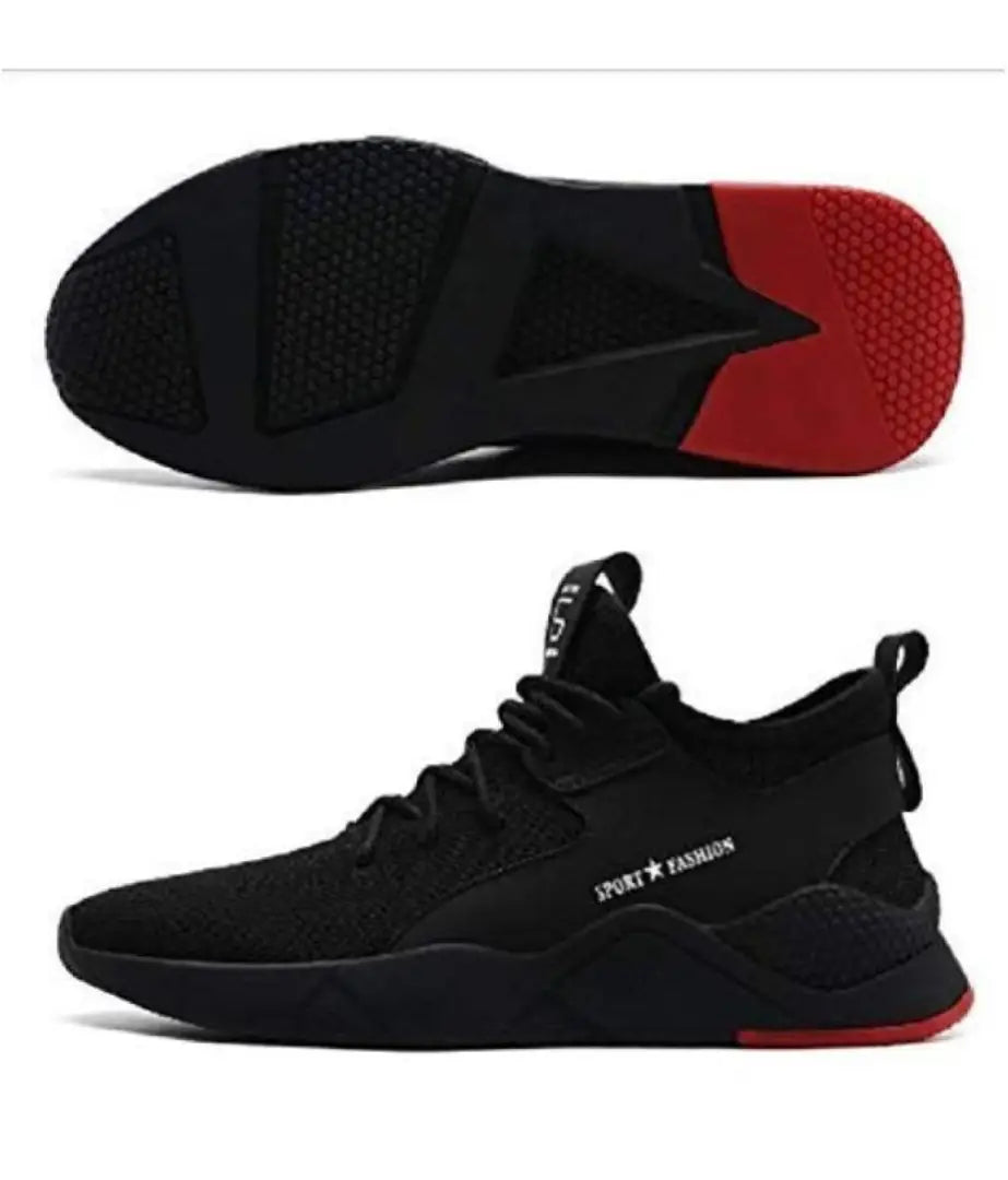 Black Outdoor Sports Sneakers for Men