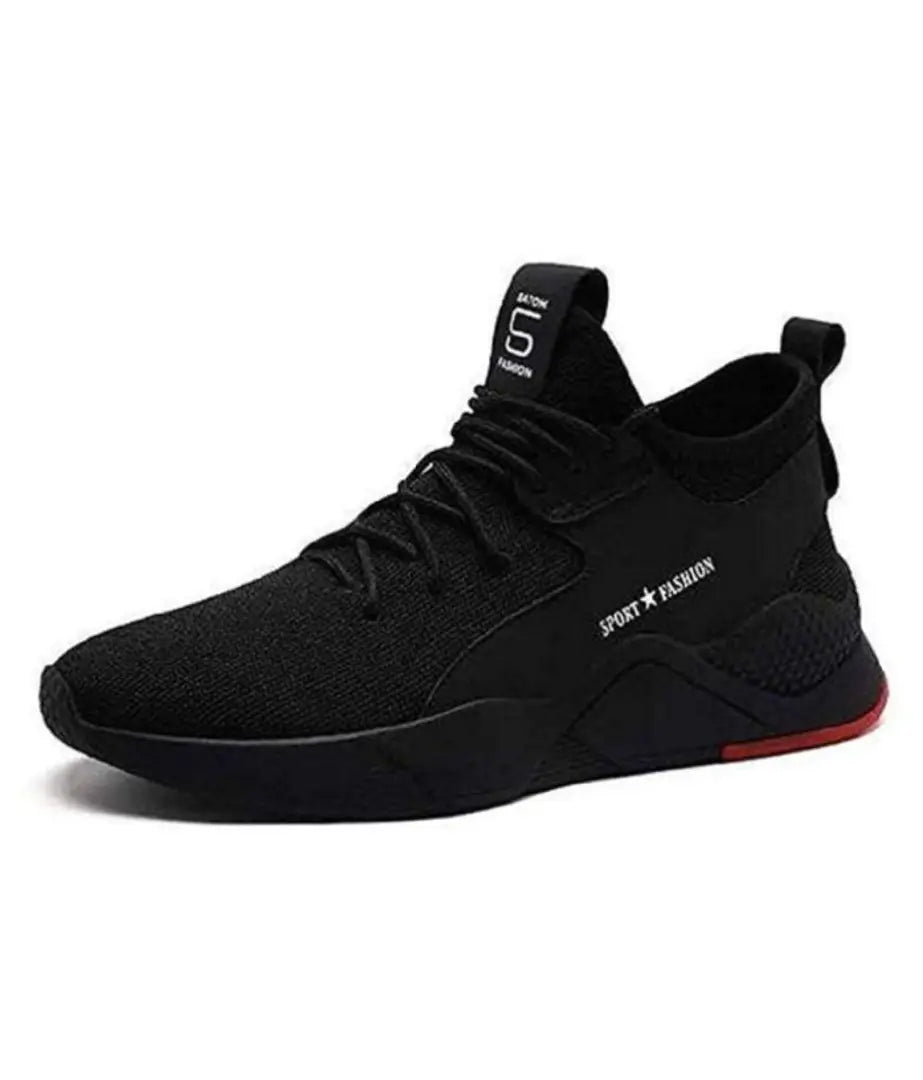Black Outdoor Sports Sneakers for Men