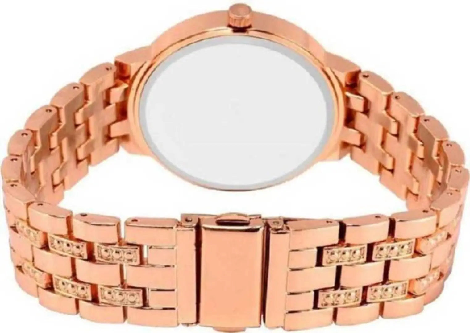Rhinestone Collection Stainless Steel Strap Rose Gold Colour Men And Women Watches