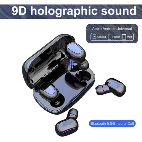 Stylish Black Bluetooth 5.0 Wireless Headphone