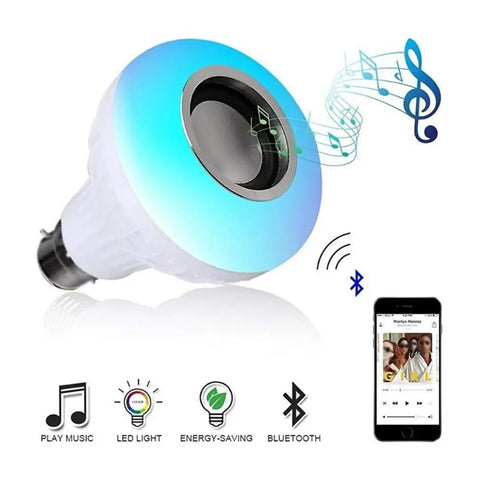 LED Music Bulb with Bluetooth Speaker