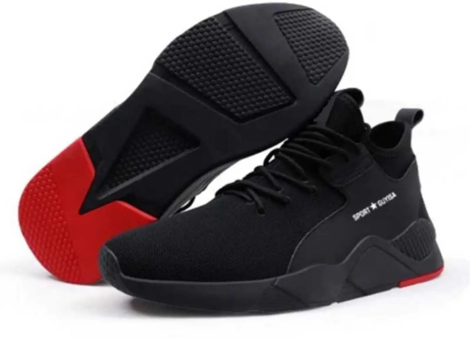 Mens Elegant Black Fabric Sports Shoes