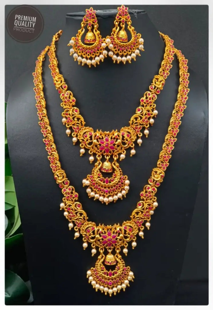 Antique and Modern Temple Jewelry Set with Earrings