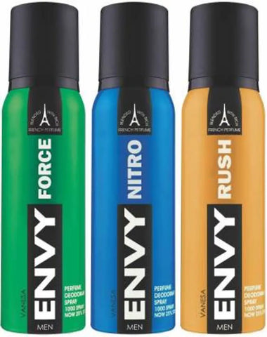 Envy Force, Nitro  Rush Deo Combo (Pack of 3) Body Spray Deodorant Spray - For Men (360 ml, Pack of 3)