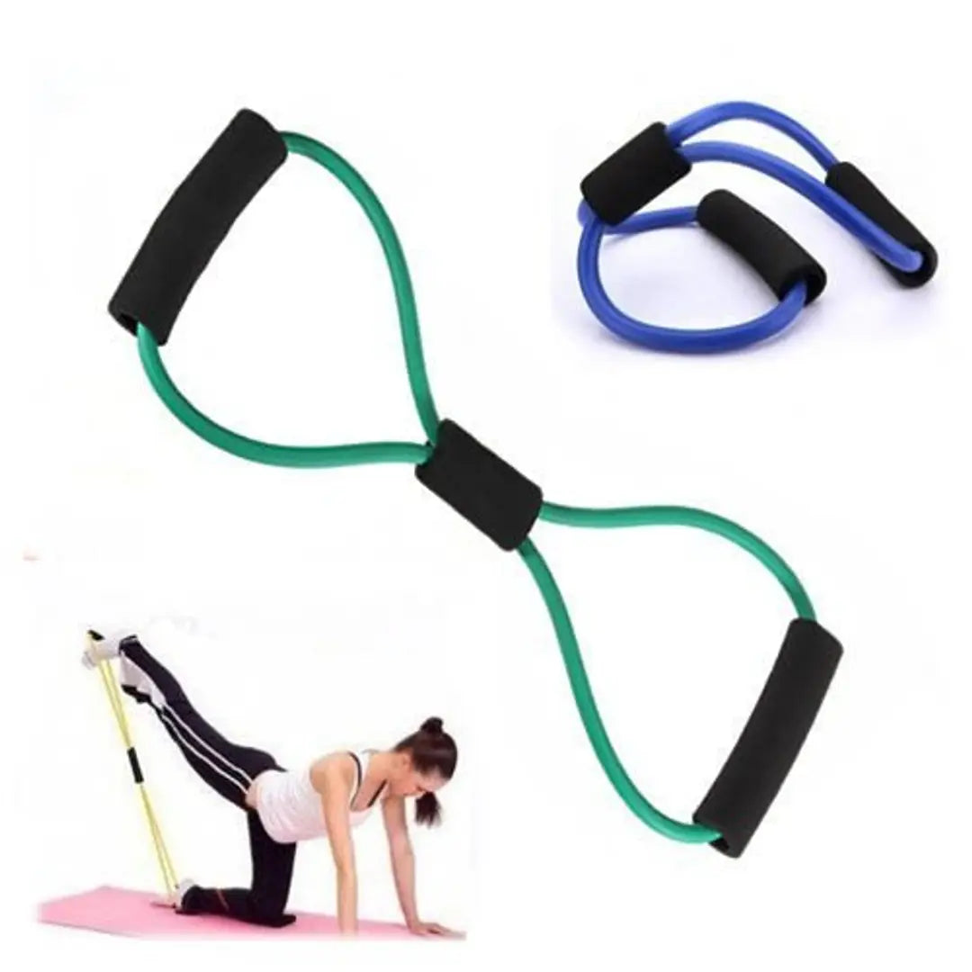 Total Body Fitness Stretch Body Toning And Stretching Travel Exercise Tube 8 Type Resistance Band Exercise Tube