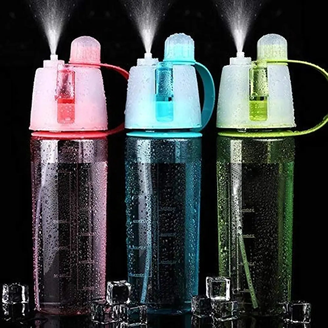 Drinking Water Bottle And Spray Gun for Water Sprinkle For Gym  & Sports Use