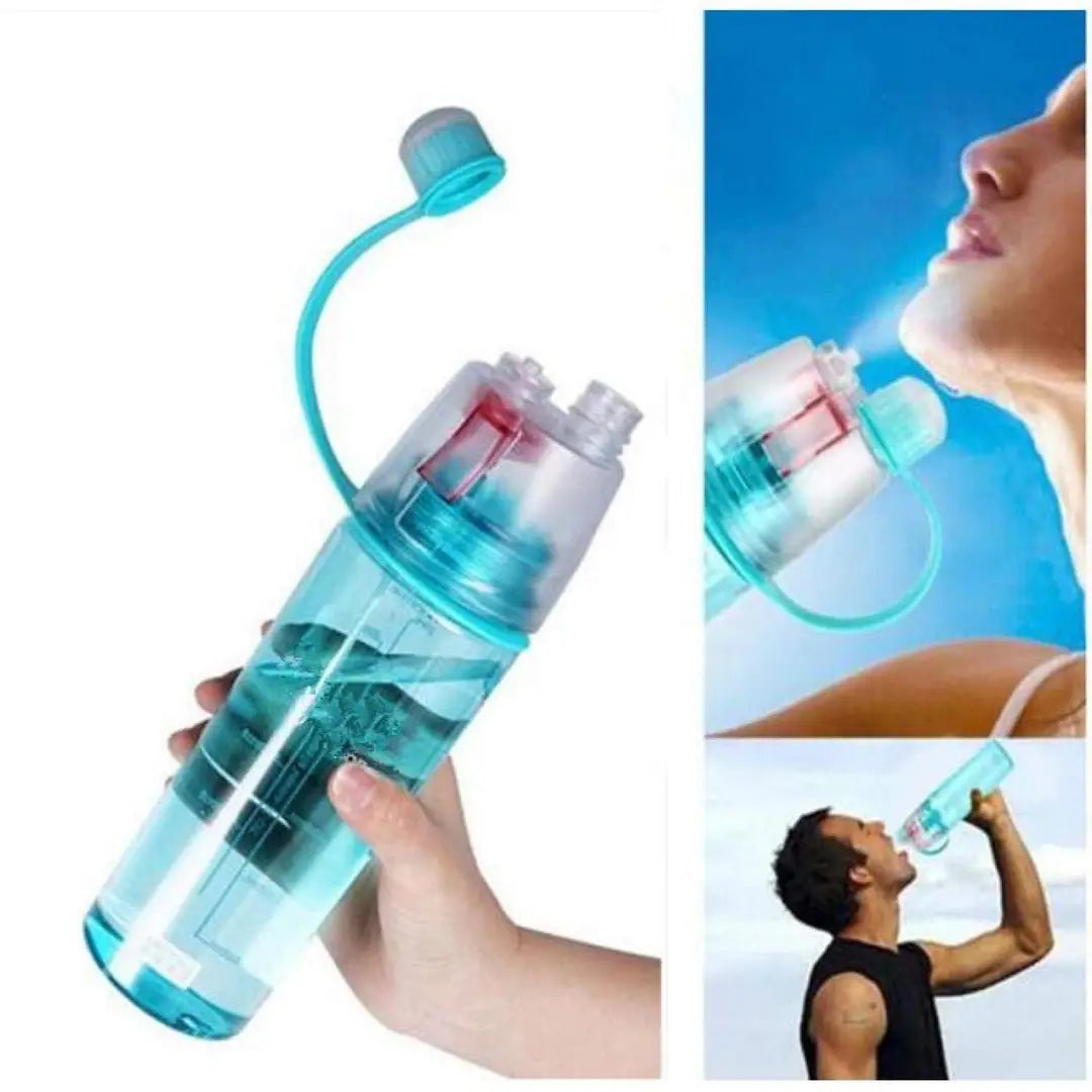 Drinking Water Bottle And Spray Gun for Water Sprinkle For Gym  & Sports Use