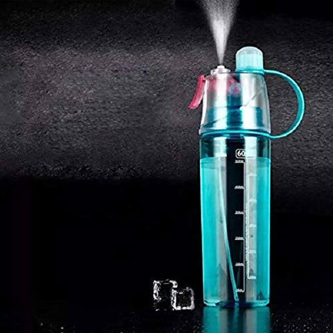 Drinking Water Bottle And Spray Gun for Water Sprinkle For Gym  & Sports Use