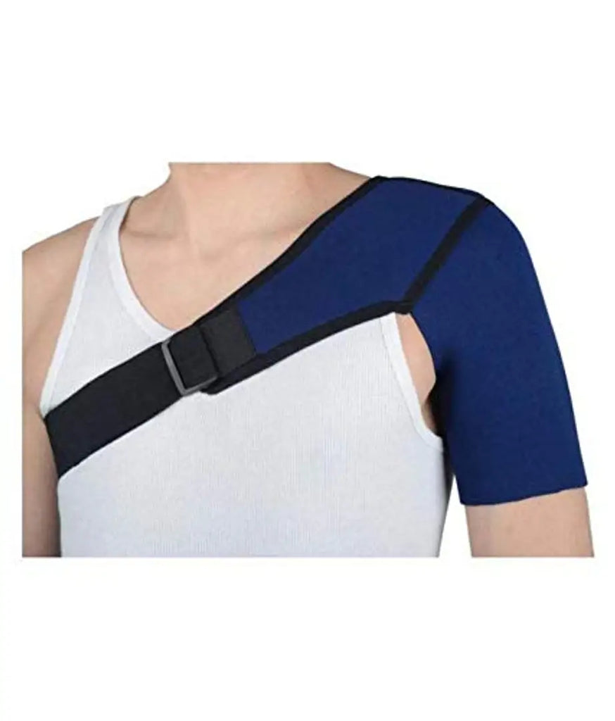 Shoulder Support Compression Shoulder Brace Shoulder Pad Neoprene Blue  Black (Left)