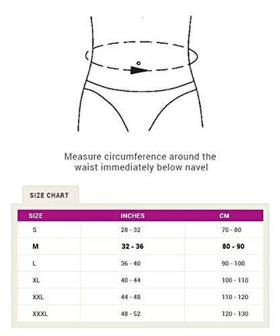Abdominal Belt Waist Support Tummy Trimmer Post Pregnancy Back Support Binder Premium Quality Beige-L