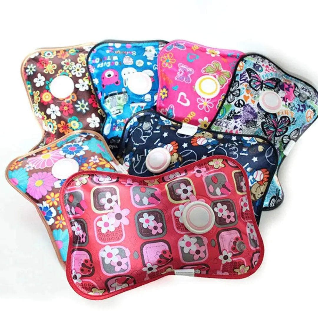 Electric Pain Relief Hot Water Bag Heating Pad   - Random Prints