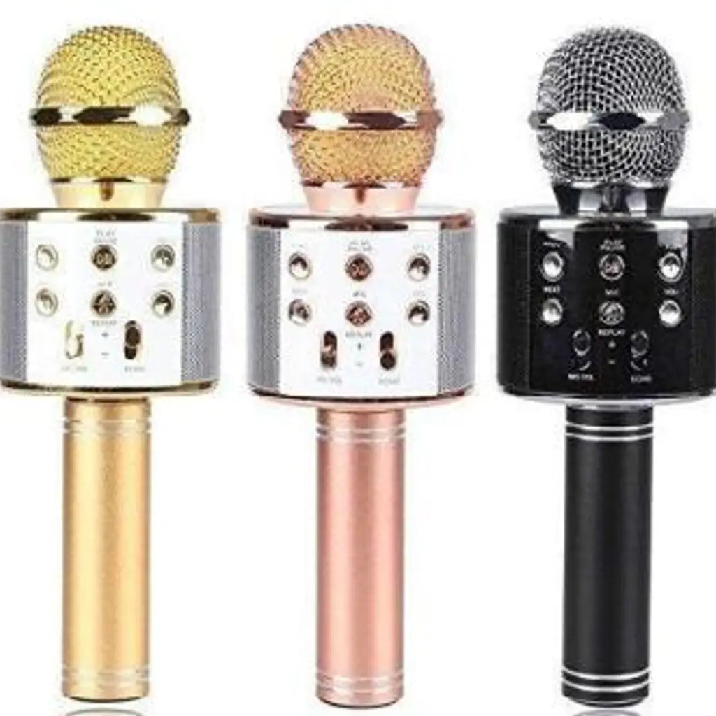 Karaoke Mic Microphone With Inbuilt Wireless Bluetooth Speaker- Pack Of 1